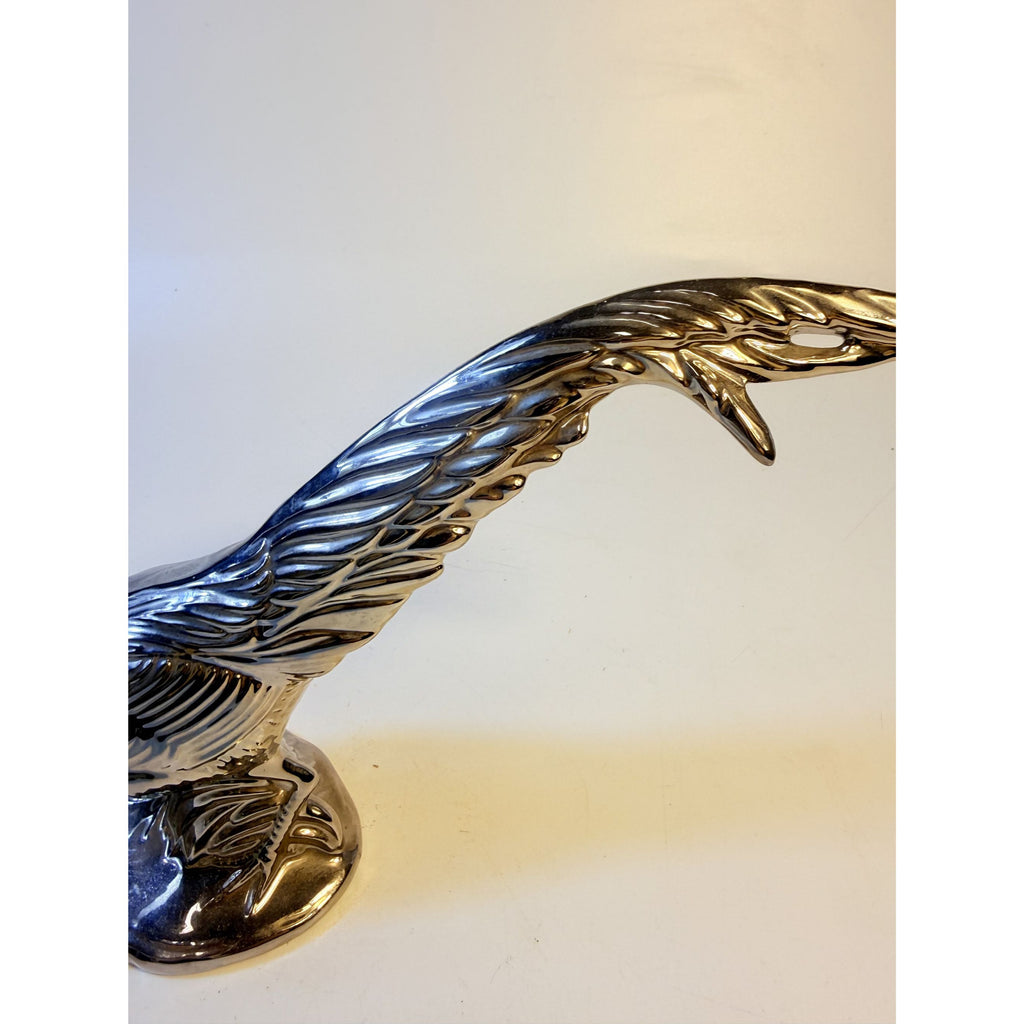Pottery Pheasant Silver Stewart McCulloh Califormia Ceramic Shelf Home Decor Decorative Accent