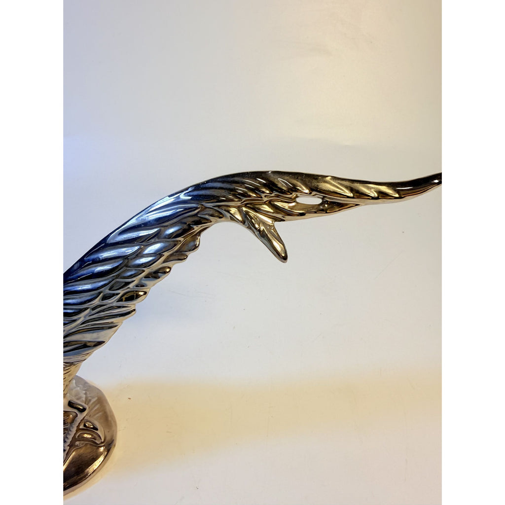 Pottery Pheasant Silver Stewart McCulloh Califormia Ceramic Shelf Home Decor Decorative Accent