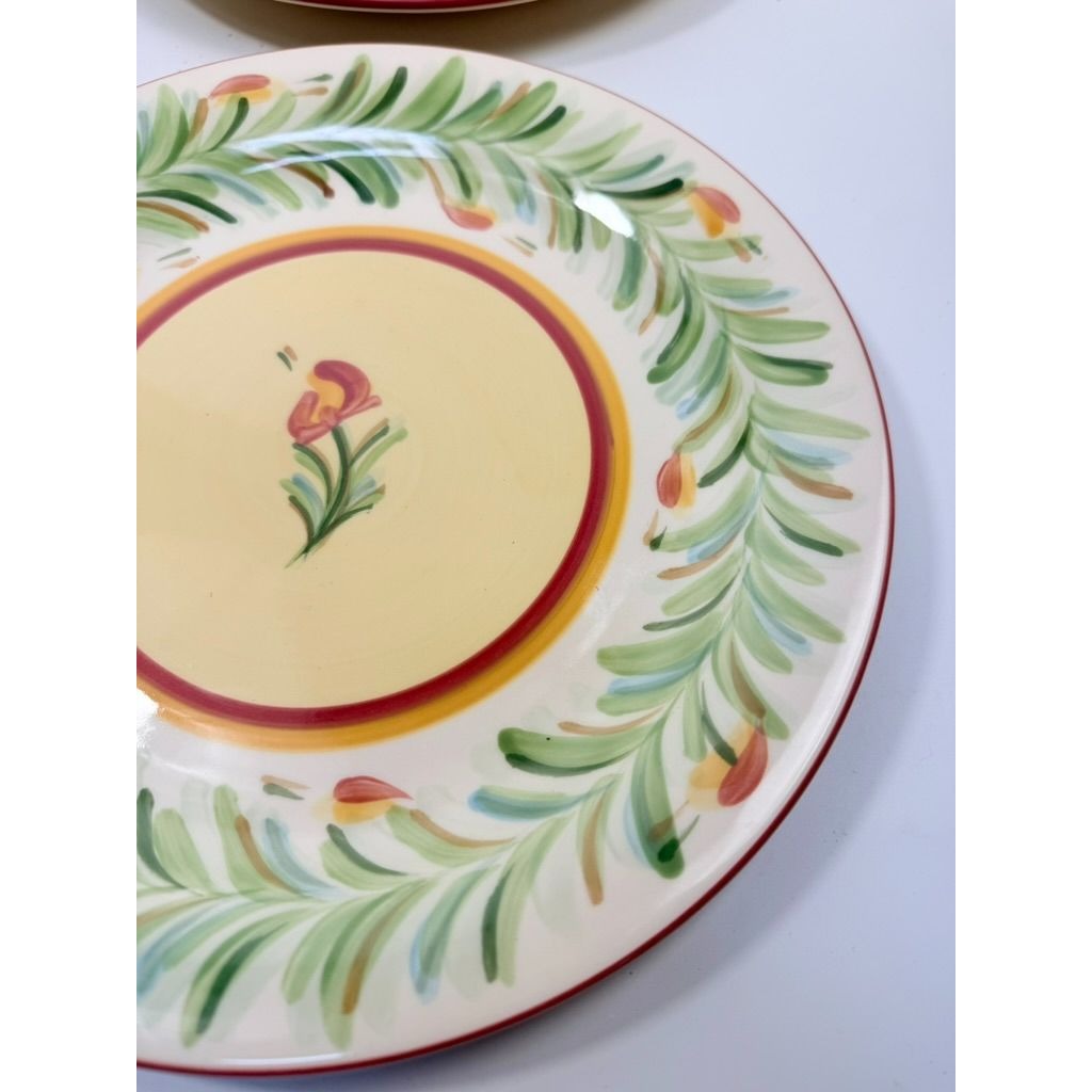 Dinner Plates Set 2 Southern Living at Home Gail Pittman Sienna Garland Replacement China Vintage Floral Red Green Dining Service Retired