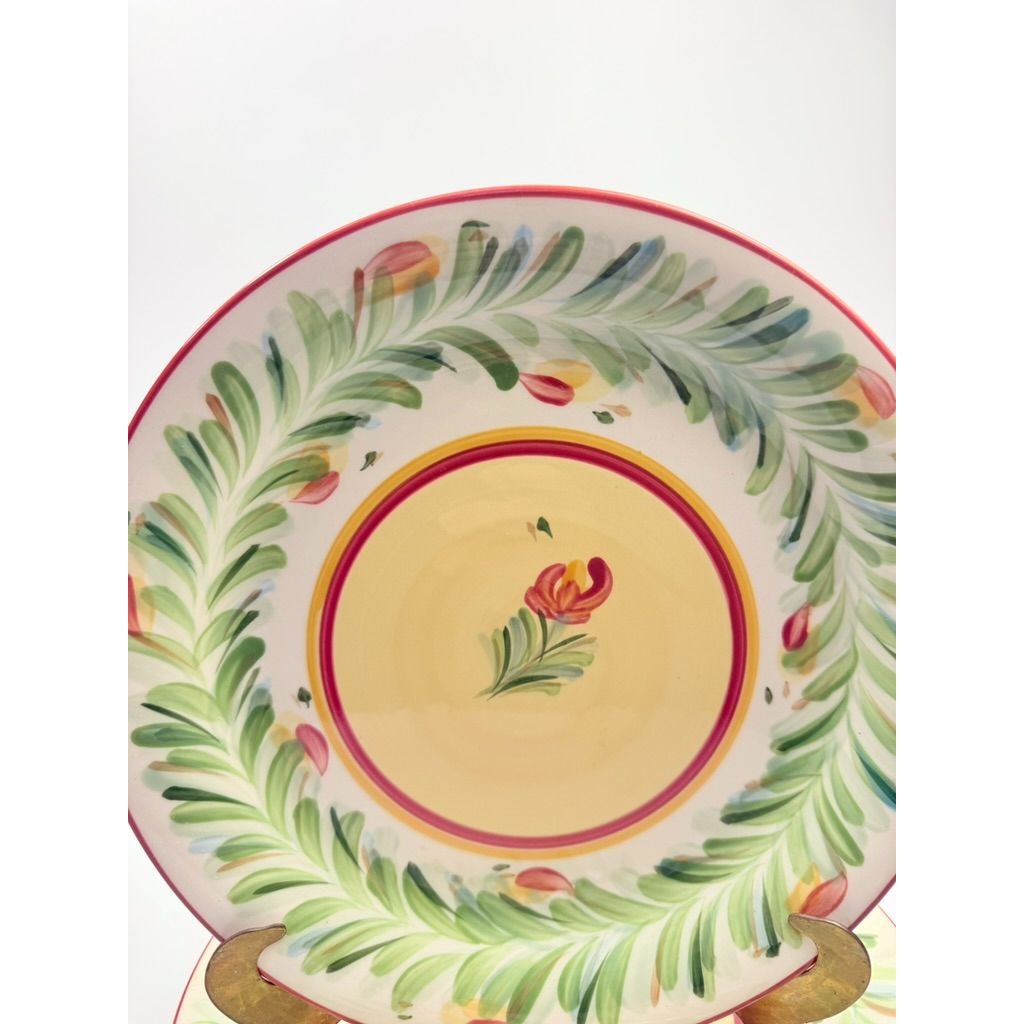 Dinner Plates Set 2 Southern Living at Home Gail Pittman Sienna Garland Replacement China Vintage Floral Red Green Dining Service Retired