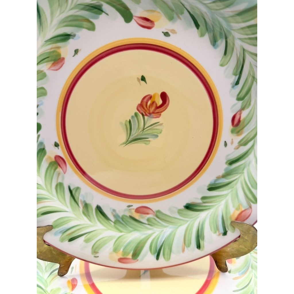 Dinner Plates Set 2 Southern Living at Home Gail Pittman Sienna Garland Replacement China Vintage Floral Red Green Dining Service Retired