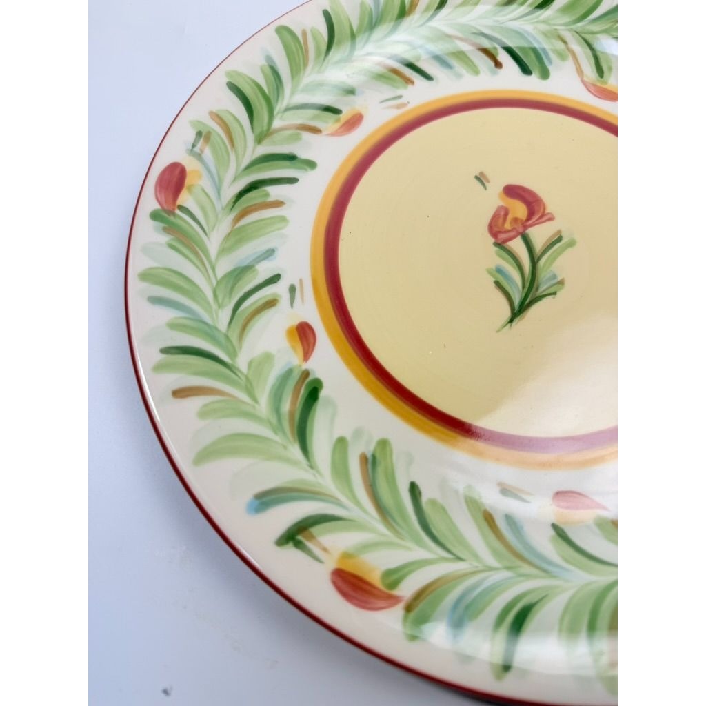 Dinner Plates Set 2 Southern Living at Home Gail Pittman Sienna Garland Replacement China Vintage Floral Red Green Dining Service Retired