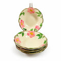 Stoneware Coupe Cereal Bowls Franciscan Desert Rose  Made In California USA Set 4 1972-1977 Replacement China Vintage Classic Earthenware
