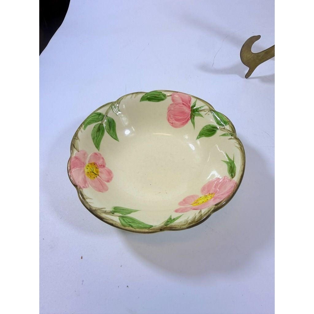 Stoneware Coupe Cereal Bowls Franciscan Desert Rose  Made In California USA Set 4 1972-1977 Replacement China Vintage Classic Earthenware