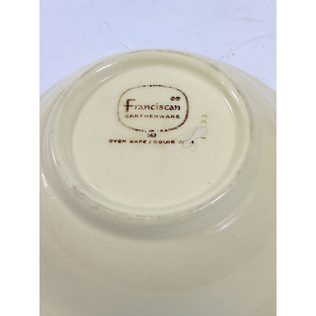 Stoneware Coupe Cereal Bowls Franciscan Desert Rose  Made In California USA Set 4 1972-1977 Replacement China Vintage Classic Earthenware