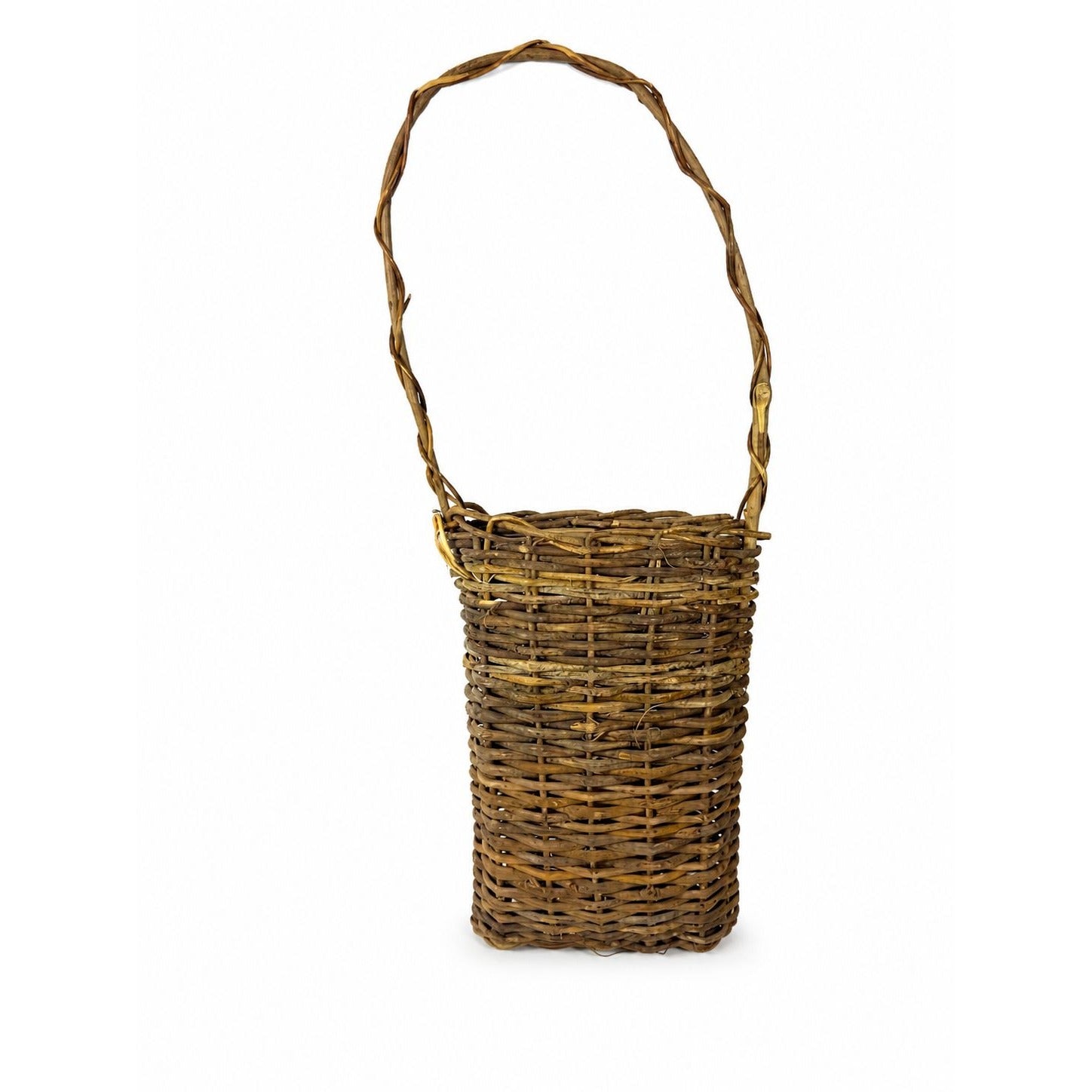 Wooden Hanging Wall Door Basket Woven Wood Twig Handmade Wooden Farmhouse Primitive Cottage core Granny Core Country Storage Nancy Myers