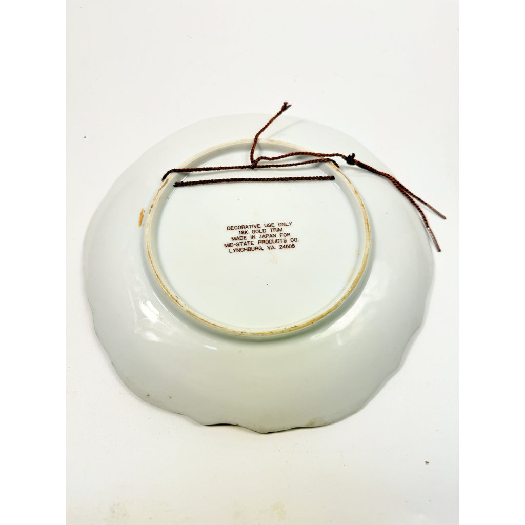 Serenity Prayer Plate Porcelain Ceramic Made Japan Mid State Gallery Wall Decor Jesus Christianity Religious Granny Core Praying Hands Gold