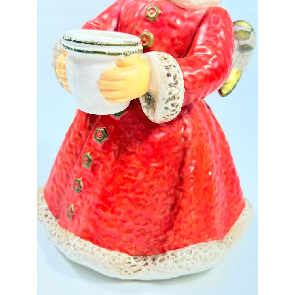 Candle Holder Goebel Hummel Figurine Germany Chrismas Angel Red  Frobek 9" tall Vintage Holiday Seasonal Porcelain Ceramic Collectible