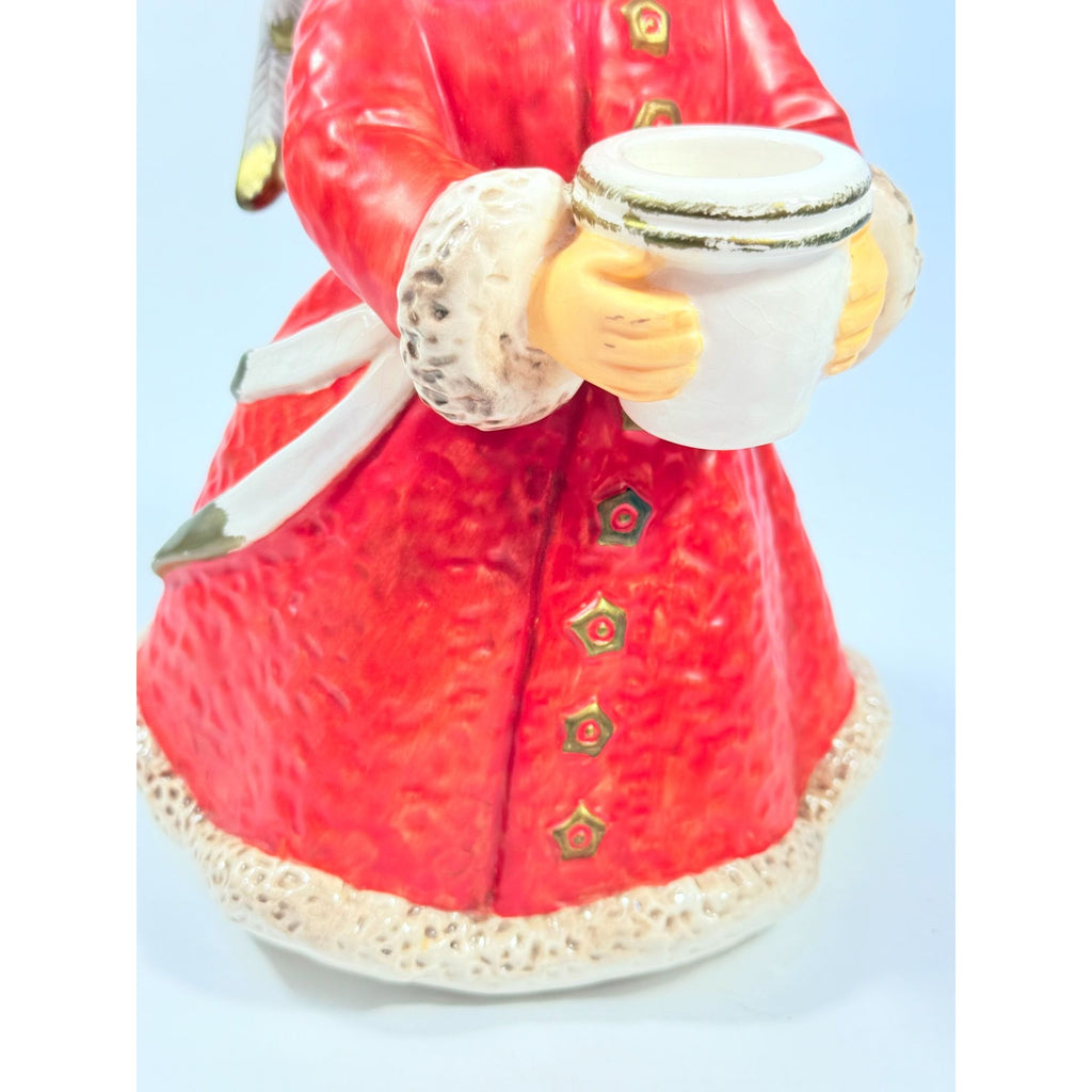Candle Holder Goebel Hummel Figurine Germany Chrismas Angel Red  Frobek 9" tall Vintage Holiday Seasonal Porcelain Ceramic Collectible
