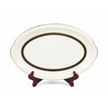 Oval Serving Platter 12" Key Largo by Meito Black Greek Key On Gold Band Royal M Japan Replacement China Vintage Elegant Traditional Classic