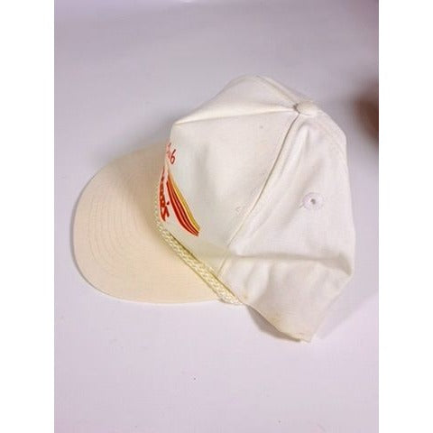 Trucker Hat Vintage Hardee’s Breakfast Club Cap White Orange Letters Retro Restaurant Collectibles
