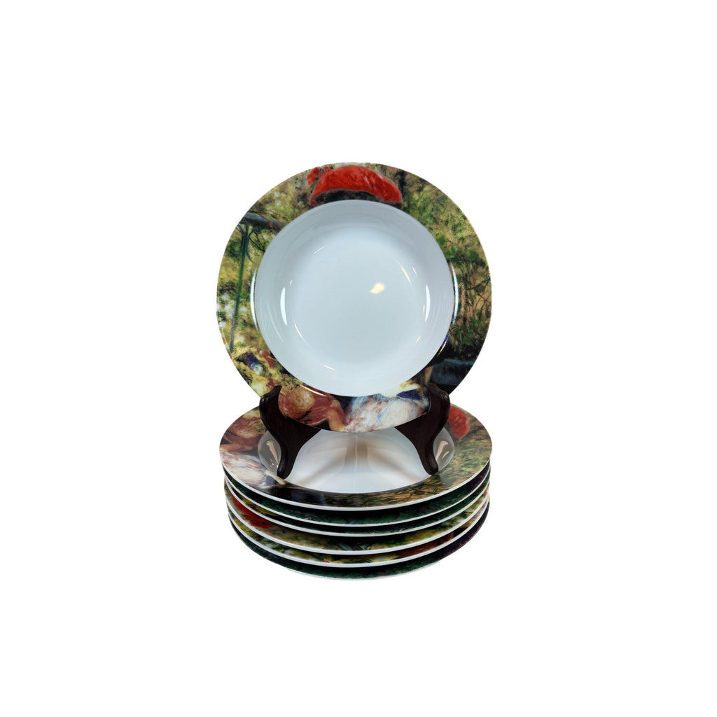 Rim Soup Salad Pasta Bowl Sakura Set 7 Georges Seurat Sunday Afternoon Colorful Museum Art Replacement Dishes China Art Lover Tableware