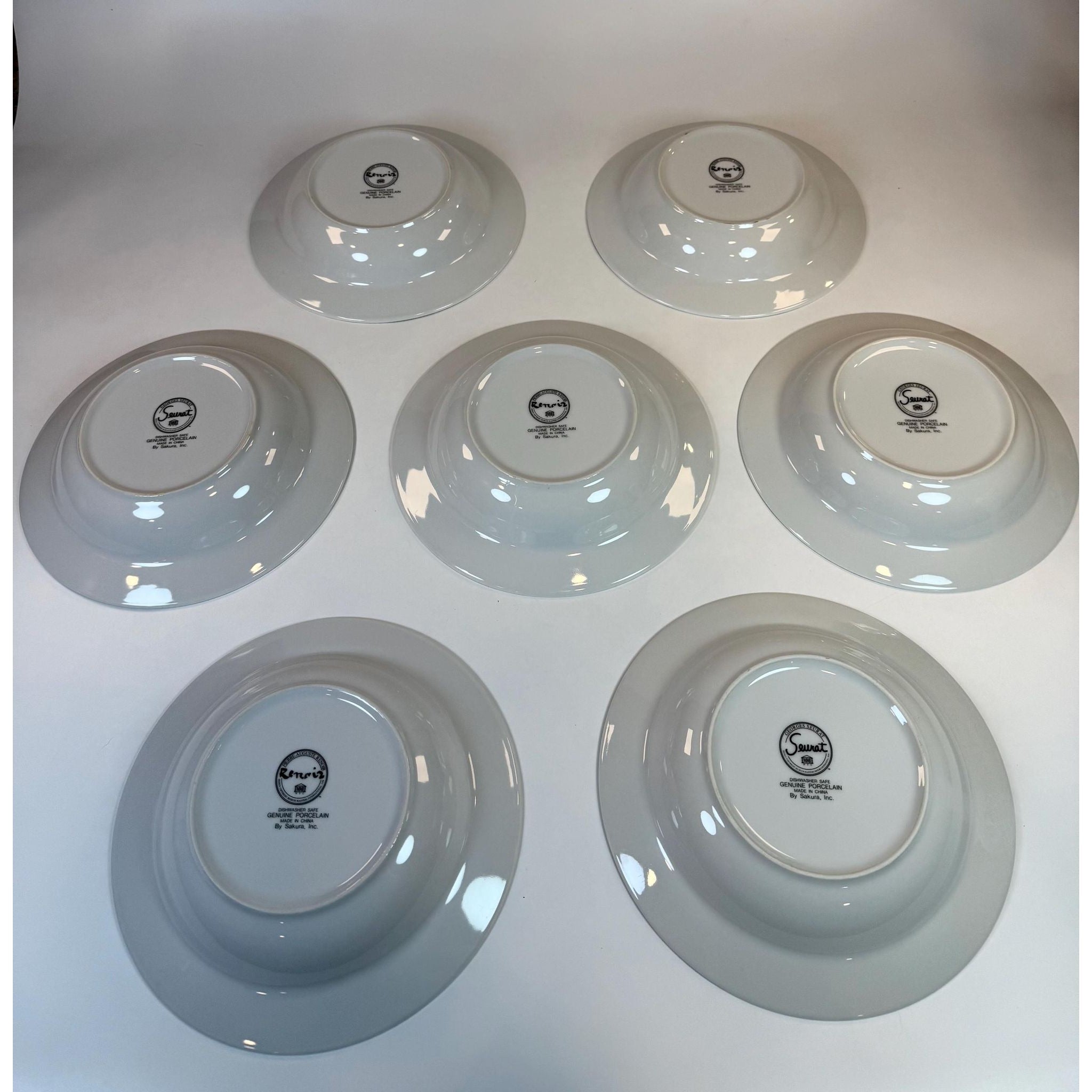 Rim Soup Salad Pasta Bowl Sakura Set 7 Georges Seurat Sunday Afternoon Colorful Museum Art Replacement Dishes China Art Lover Tableware