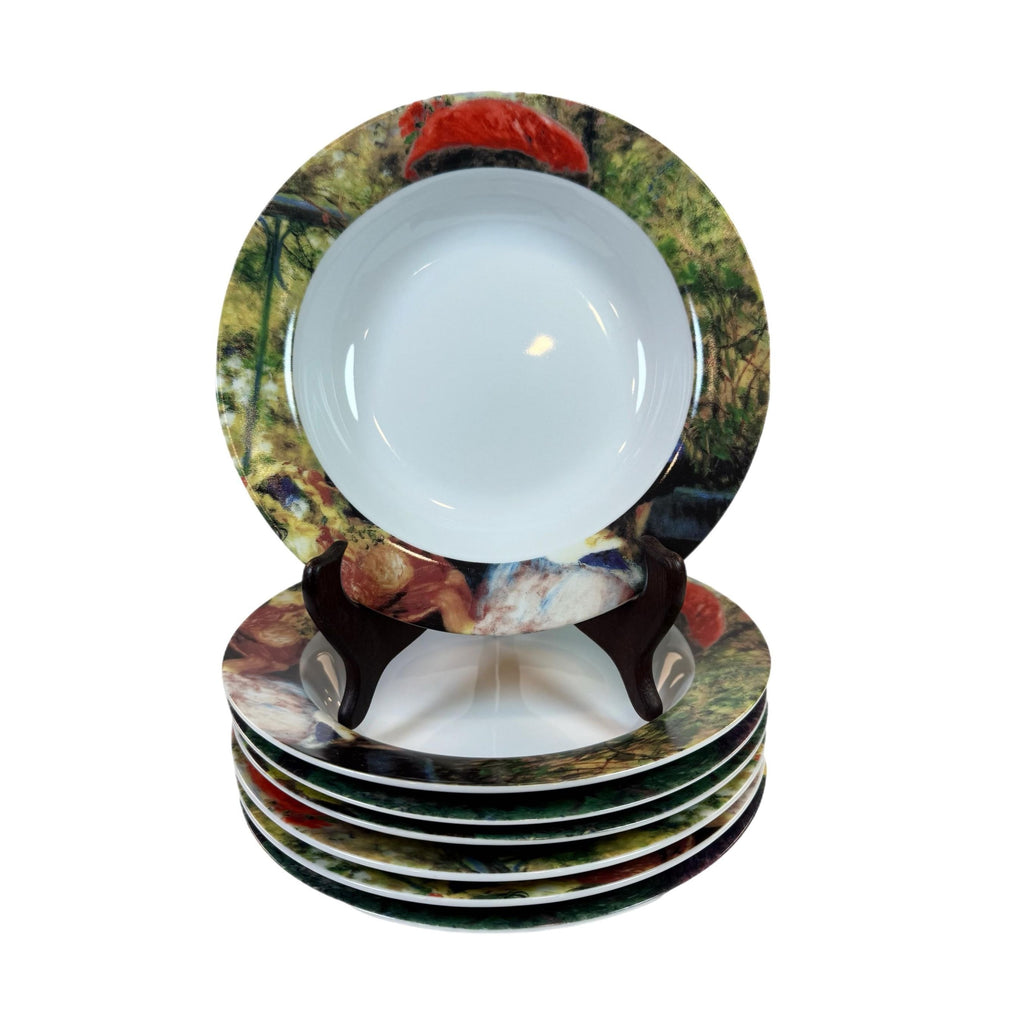 Rim Soup Salad Pasta Bowl Sakura Set 7 Georges Seurat Sunday Afternoon Colorful Museum Art Replacement Dishes China Art Lover Tableware