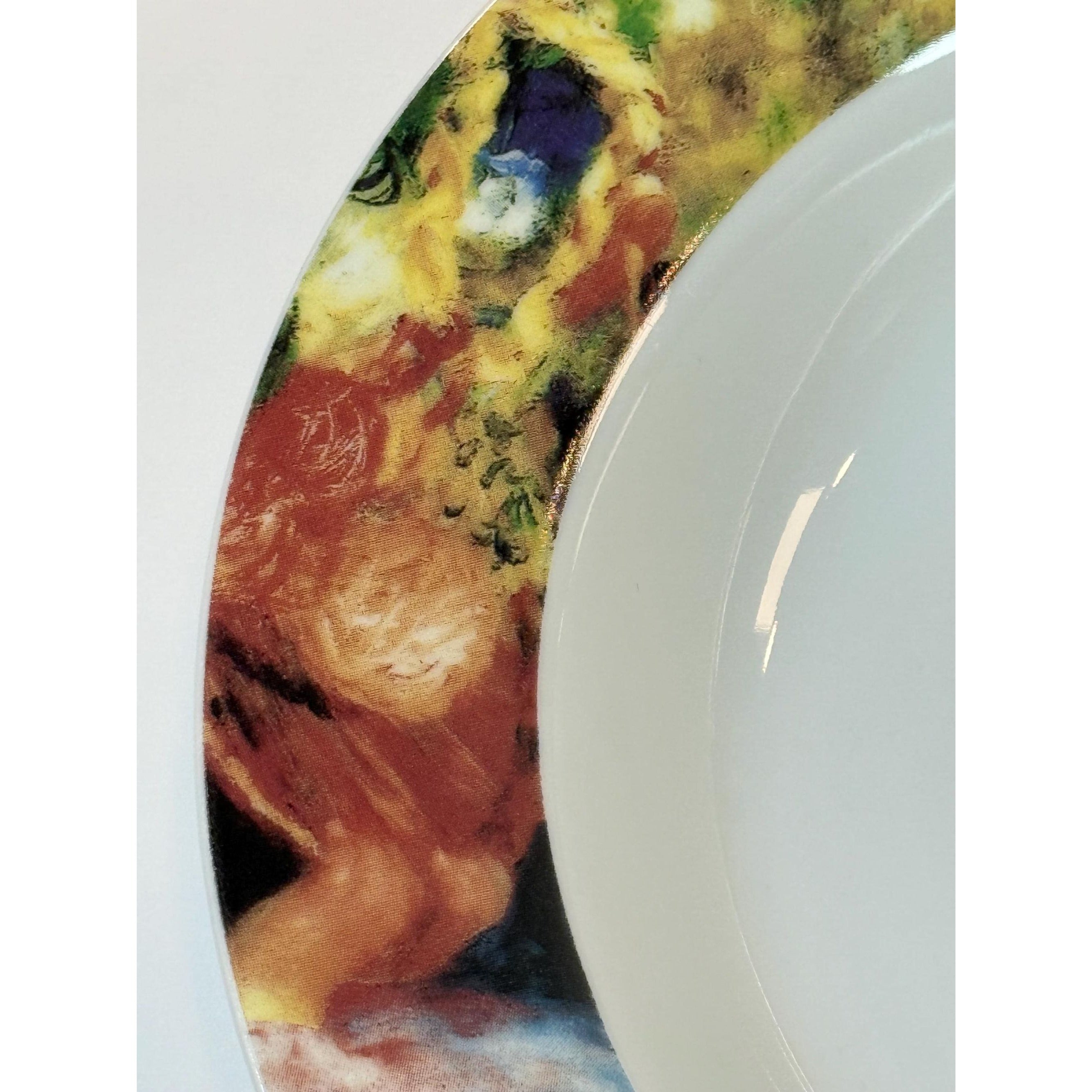 Rim Soup Salad Pasta Bowl Sakura Set 7 Georges Seurat Sunday Afternoon Colorful Museum Art Replacement Dishes China Art Lover Tableware
