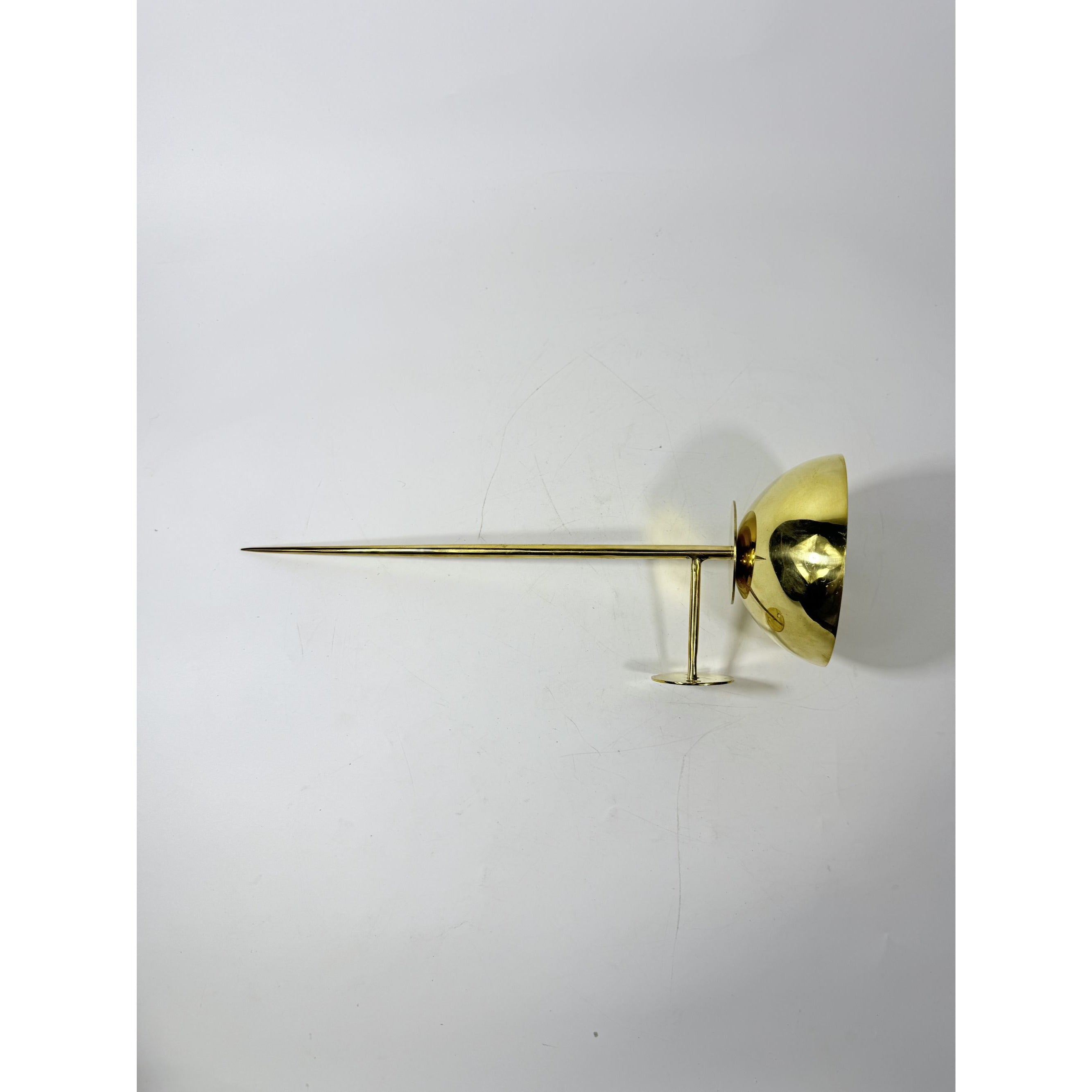 Polished Brass Wall Sconces Pair Mounted Pillar Candle Holder Metal Candle Home Mantle Decor
