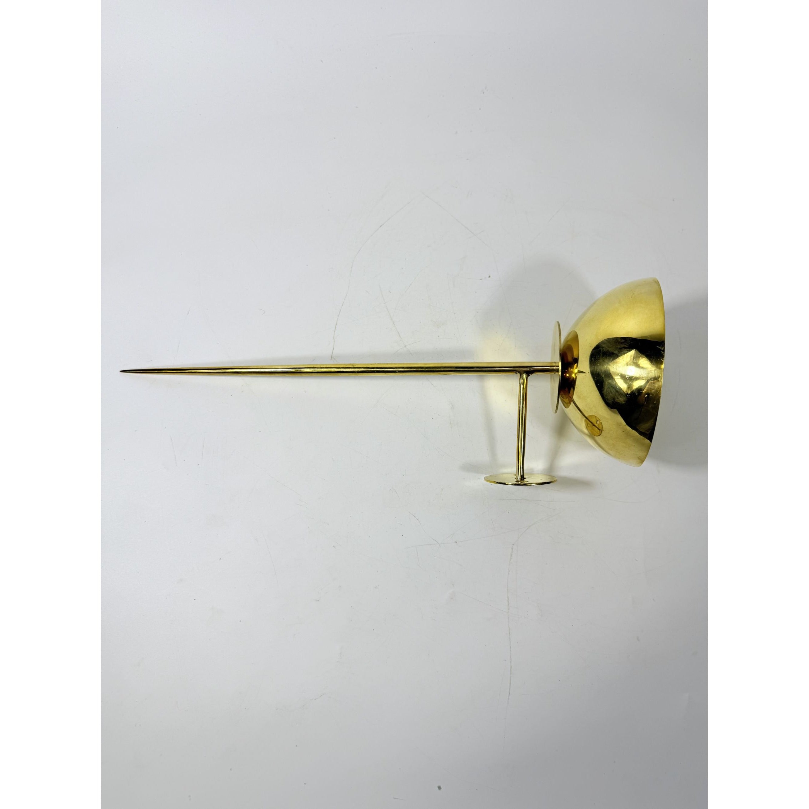 Polished Brass Wall Sconces Pair Mounted Pillar Candle Holder Metal Candle Home Mantle Decor