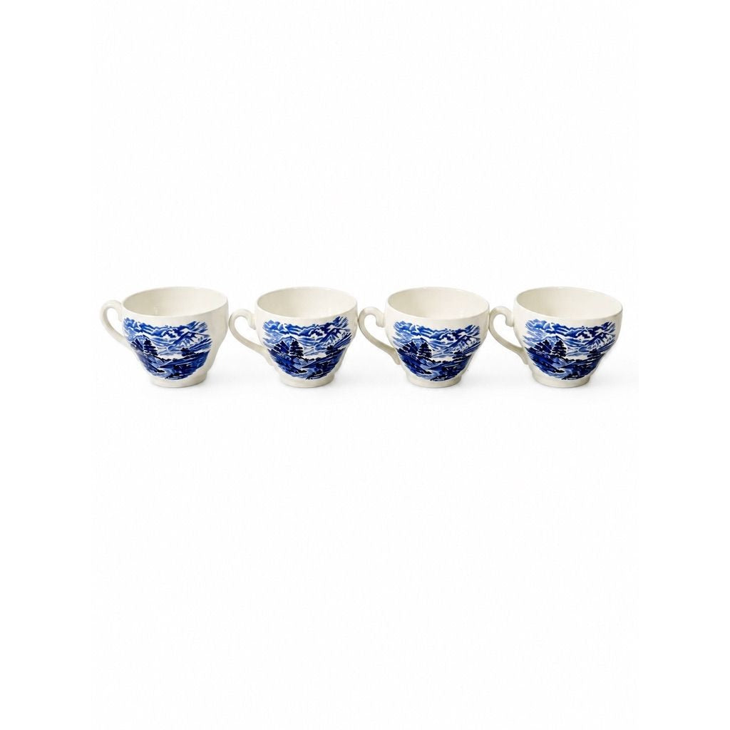 Transferware Tea Cup Enoch Wedgwood Countryside”Teacup -Blue and White Dishware – Made in England Replacement China Traditional