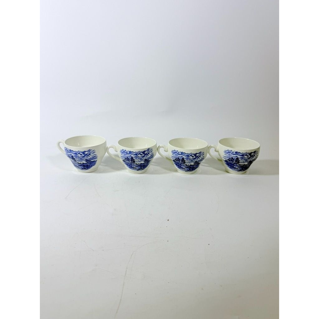 Transferware Tea Cup Enoch Wedgwood Countryside”Teacup -Blue and White Dishware – Made in England Replacement China Traditional