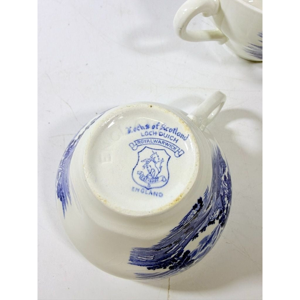 Transferware Tea Cup Enoch Wedgwood Countryside”Teacup -Blue and White Dishware – Made in England Replacement China Traditional