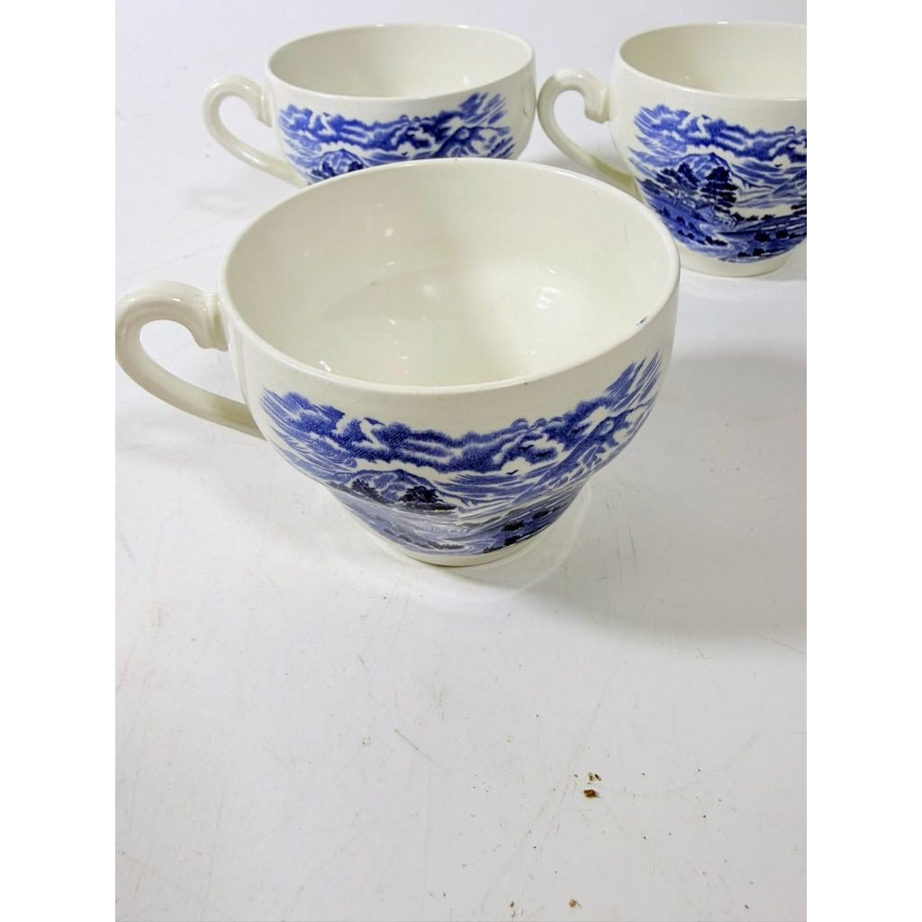 Transferware Tea Cup Enoch Wedgwood Countryside”Teacup -Blue and White Dishware – Made in England Replacement China Traditional