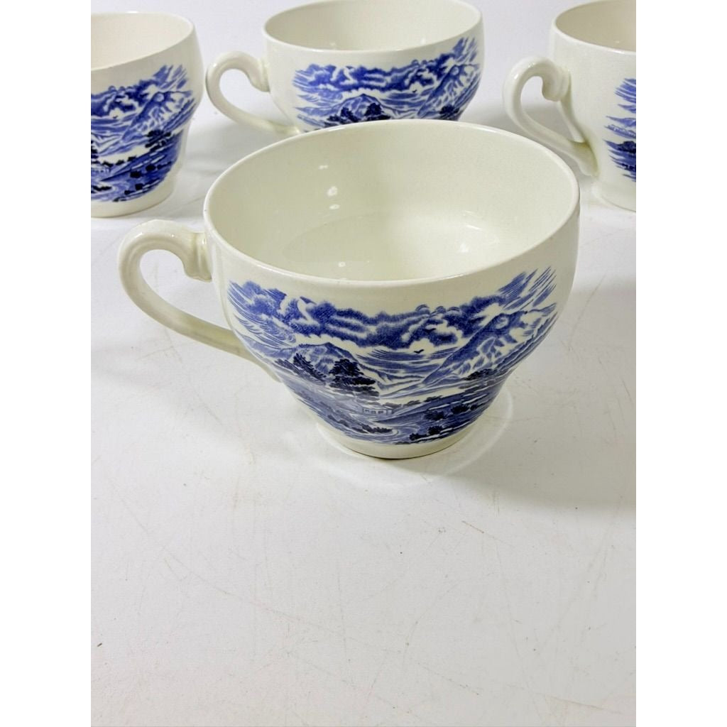 Transferware Tea Cup Enoch Wedgwood Countryside”Teacup -Blue and White Dishware – Made in England Replacement China Traditional