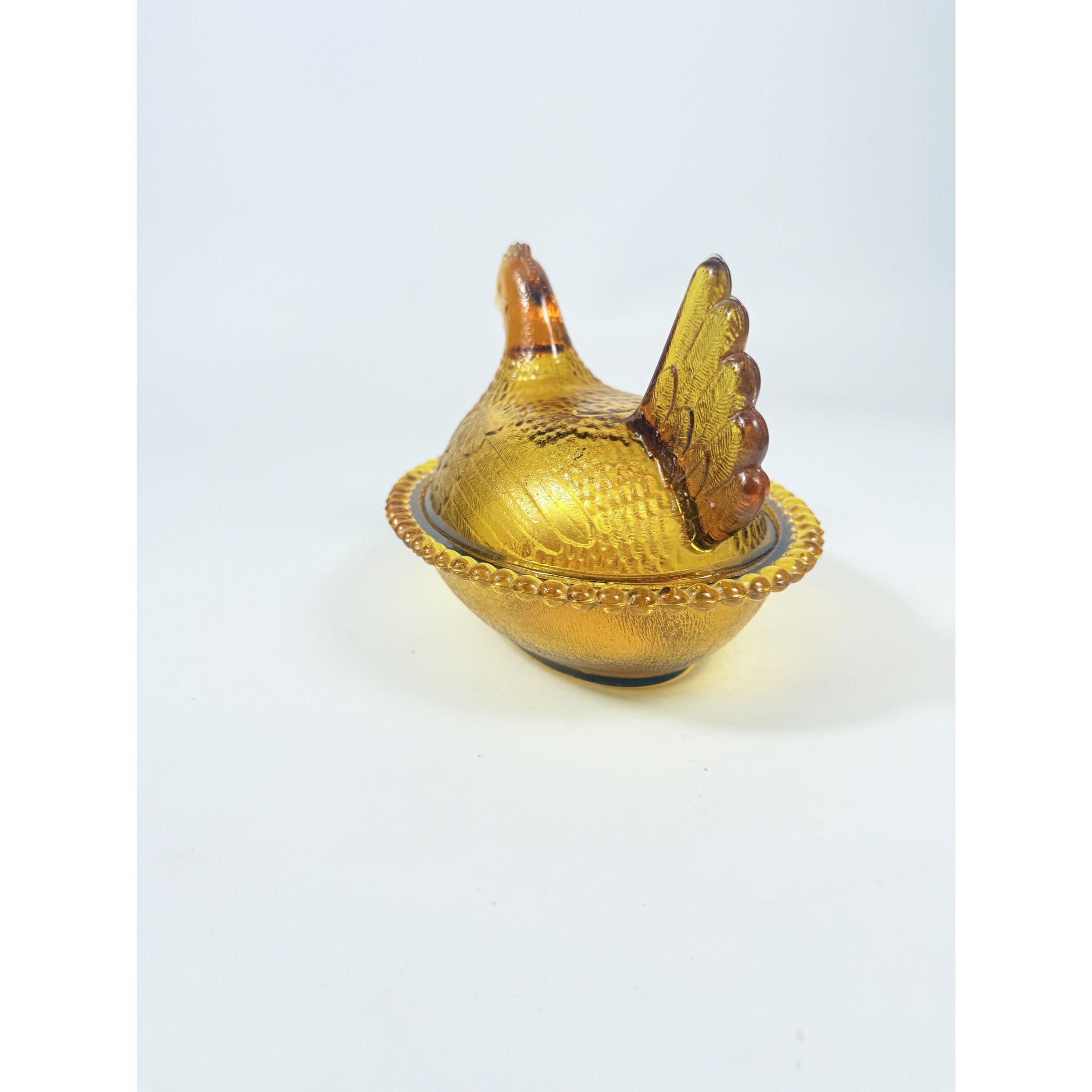 Hen on Nest Amber Indiana Glass Vintage Collectible Glassware Kitchen Grandma Cottage Core Farmhouse Country