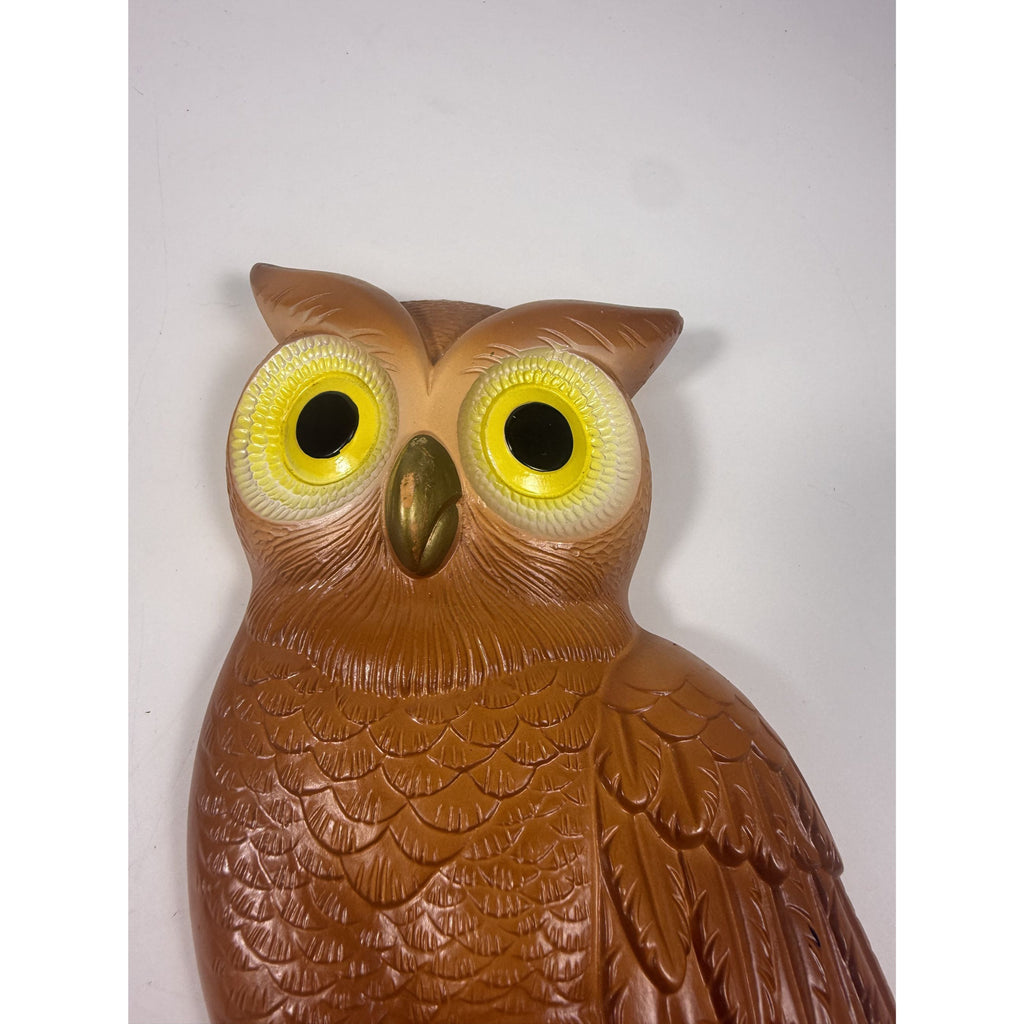 Chalkware Owls Pair Set 2 Wall Hanging Miller Studios Vintage Mid Century Boho Kitschy On Perch