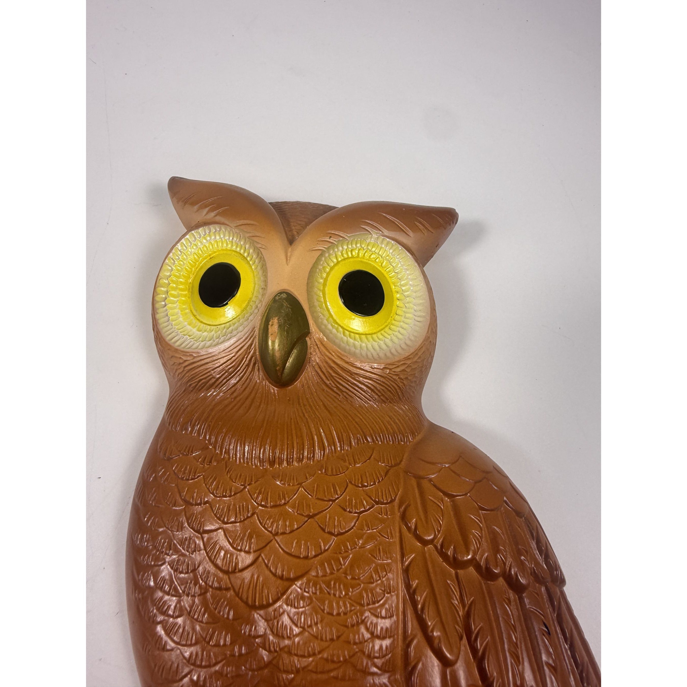 Chalkware Owls Pair Set 2 Wall Hanging Miller Studios Vintage Mid Century Boho Kitschy On Perch