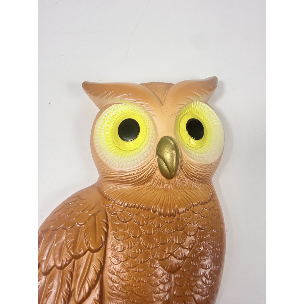 Chalkware Owls Pair Set 2 Wall Hanging Miller Studios Vintage Mid Century Boho Kitschy On Perch