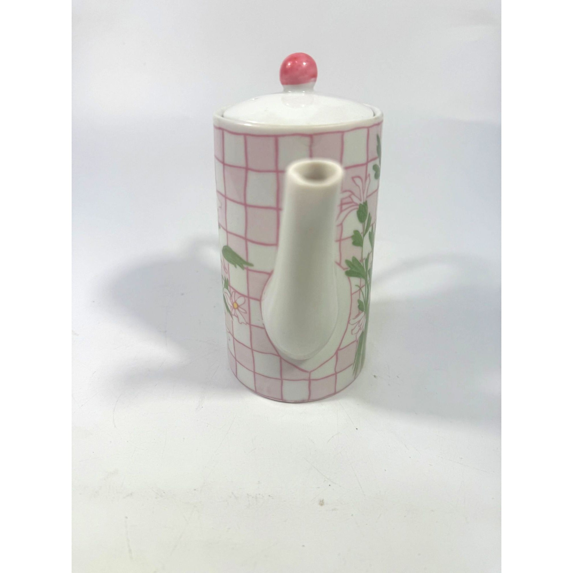 Mini Tea Pot Franci Villa Vanilla Daisies Taste Setter Vintage Palm Beach Regency Mid Mod Porcelain Ceramic Childrens Size Party