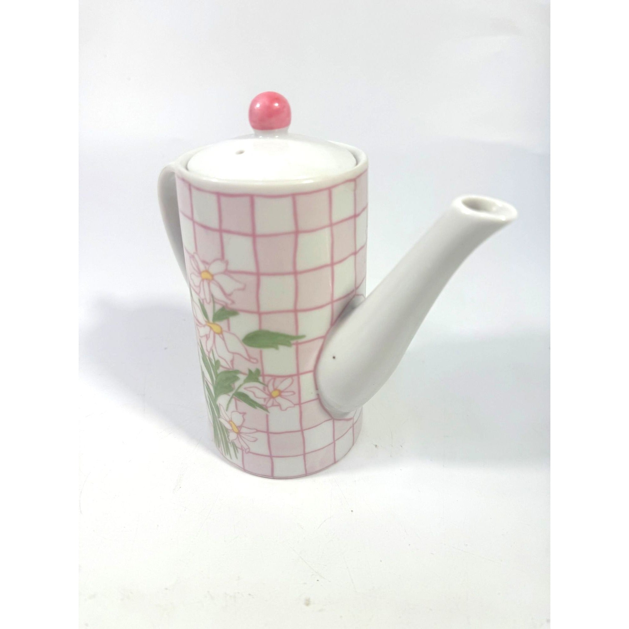 Mini Tea Pot Franci Villa Vanilla Daisies Taste Setter Vintage Palm Beach Regency Mid Mod Porcelain Ceramic Childrens Size Party