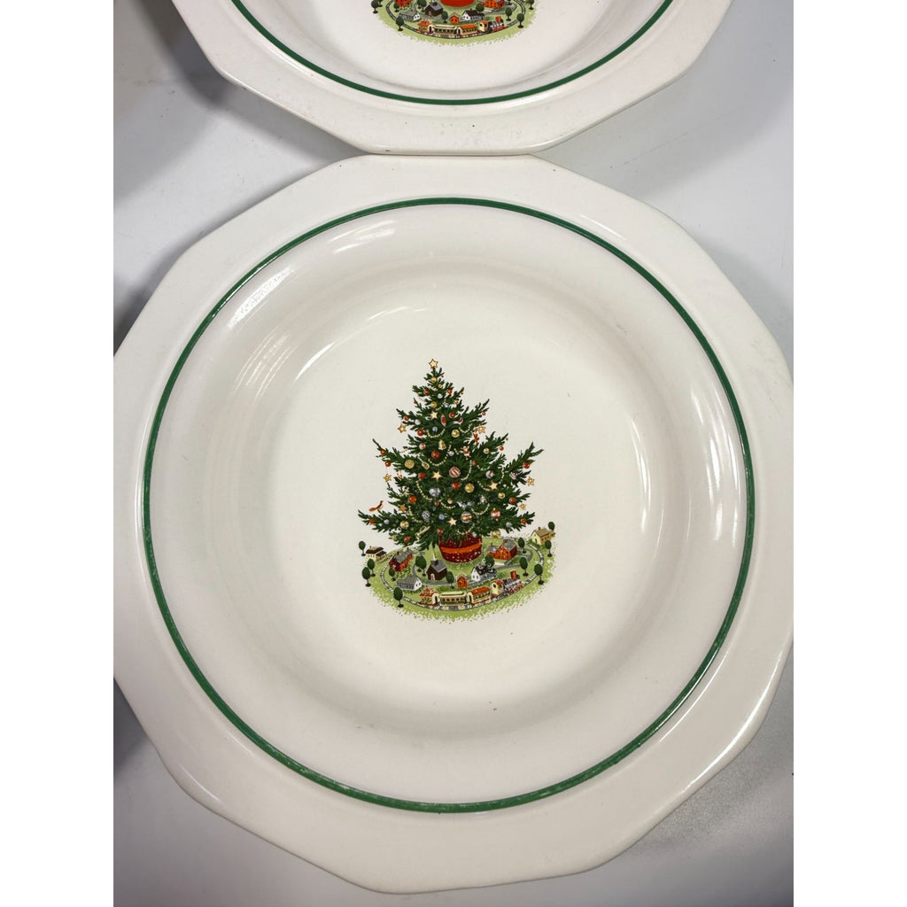 Pfaltzgraff Christmas Heritage Rimmed Soup Bowl Tree Holiday Vintage  Set 5 Replacement China Ironstone Seasonal Table Setting Traditional