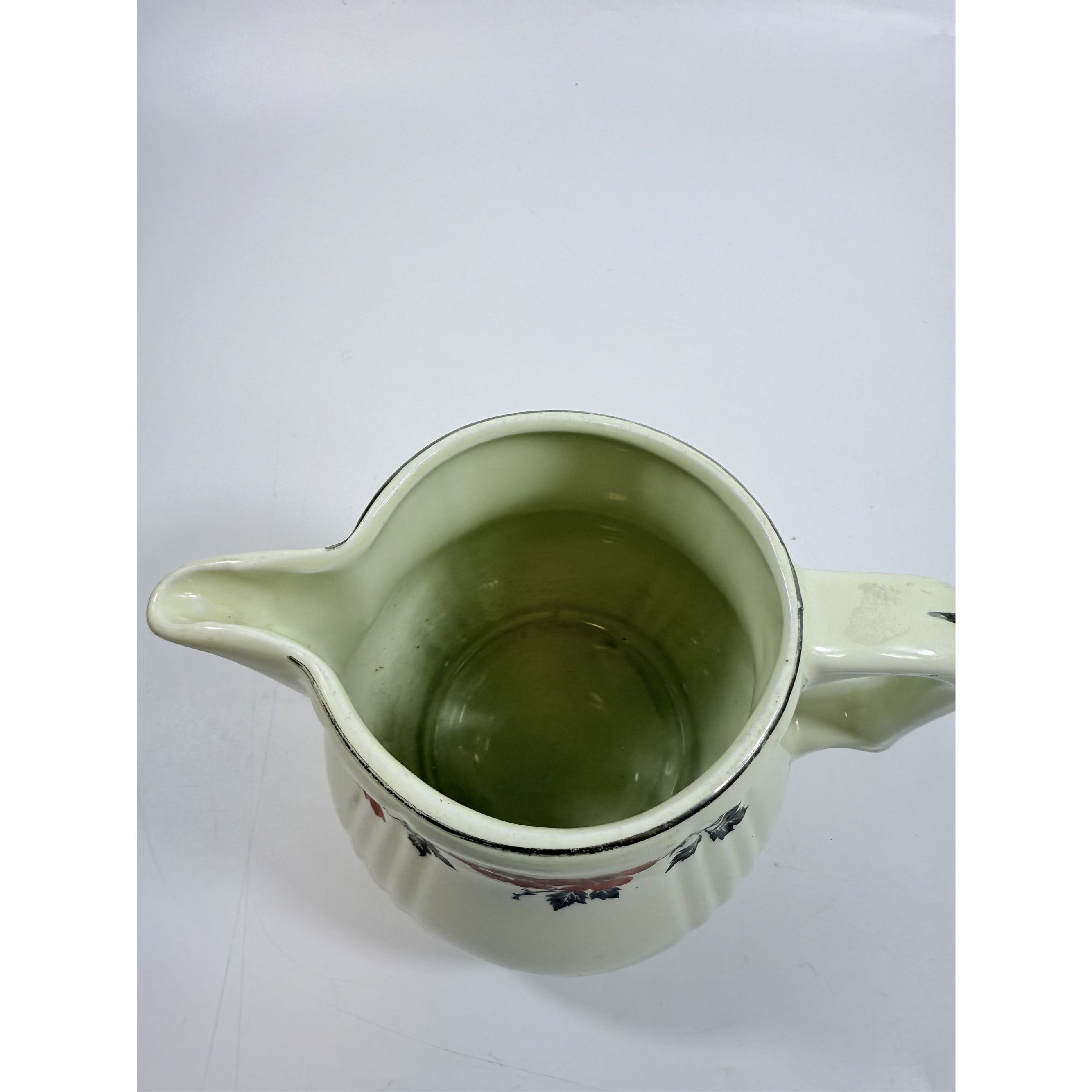 Large Ironstone Pitcher Hall Superior Quality Red Poppy Vintage Kitchenware USA Made Mid Century Kitchenware Milk Juice Beverage Drink