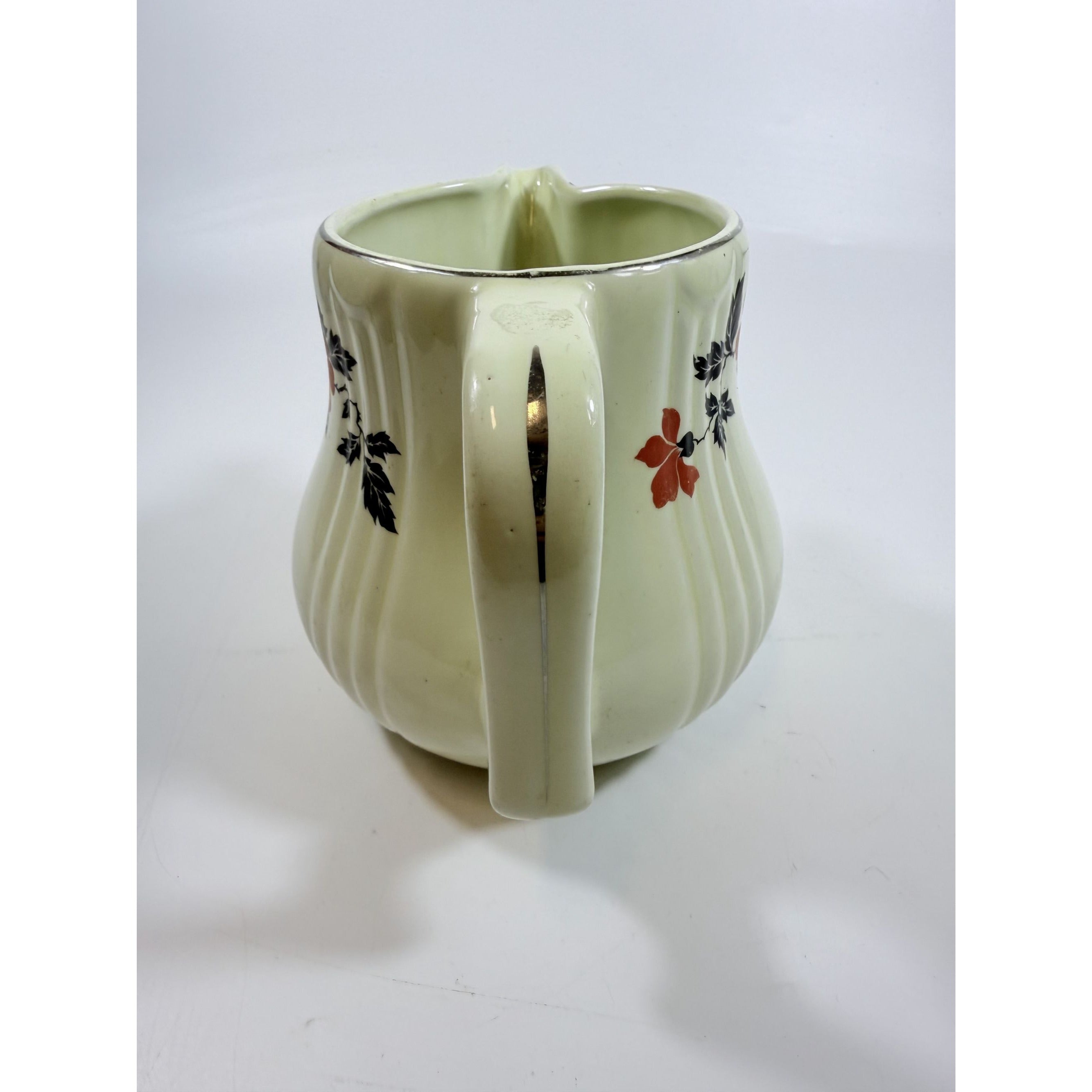 Large Ironstone Pitcher Hall Superior Quality Red Poppy Vintage Kitchenware USA Made Mid Century Kitchenware Milk Juice Beverage Drink