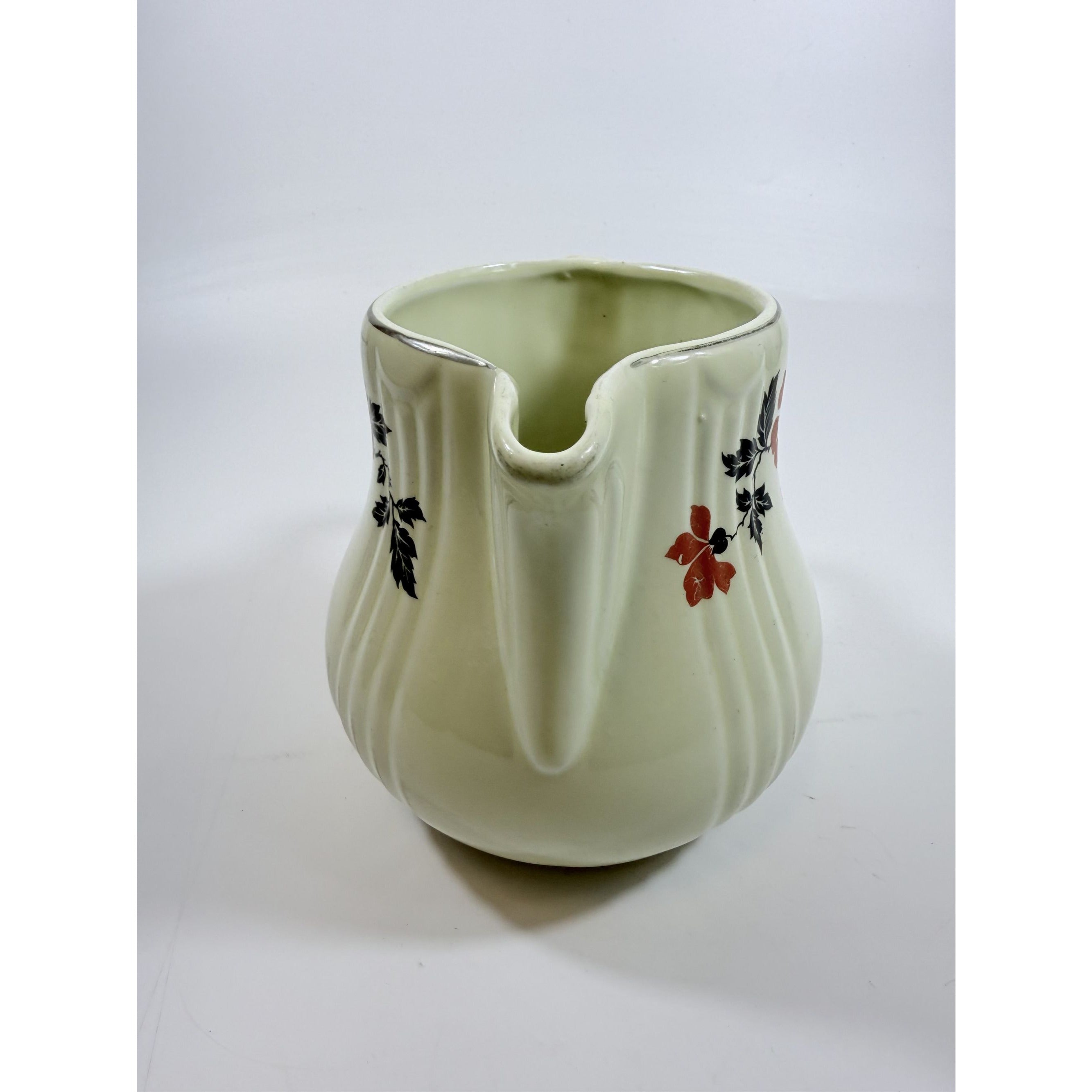 Large Ironstone Pitcher Hall Superior Quality Red Poppy Vintage Kitchenware USA Made Mid Century Kitchenware Milk Juice Beverage Drink