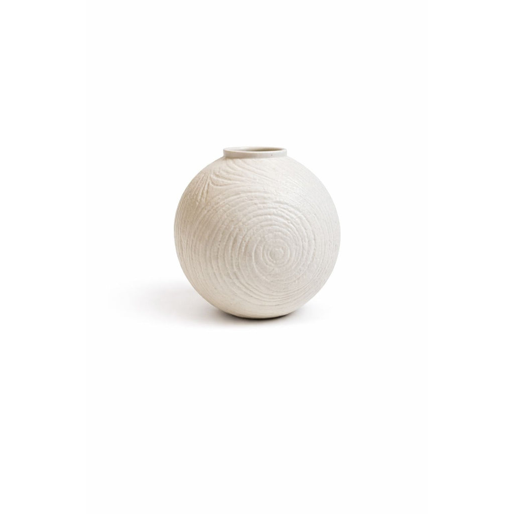 Vase Rosenthal Studio Line Martin Freyer Op Art Modernist Matte white bisque porcelain Swirl Globular Designer Mid Century Modern Vintage