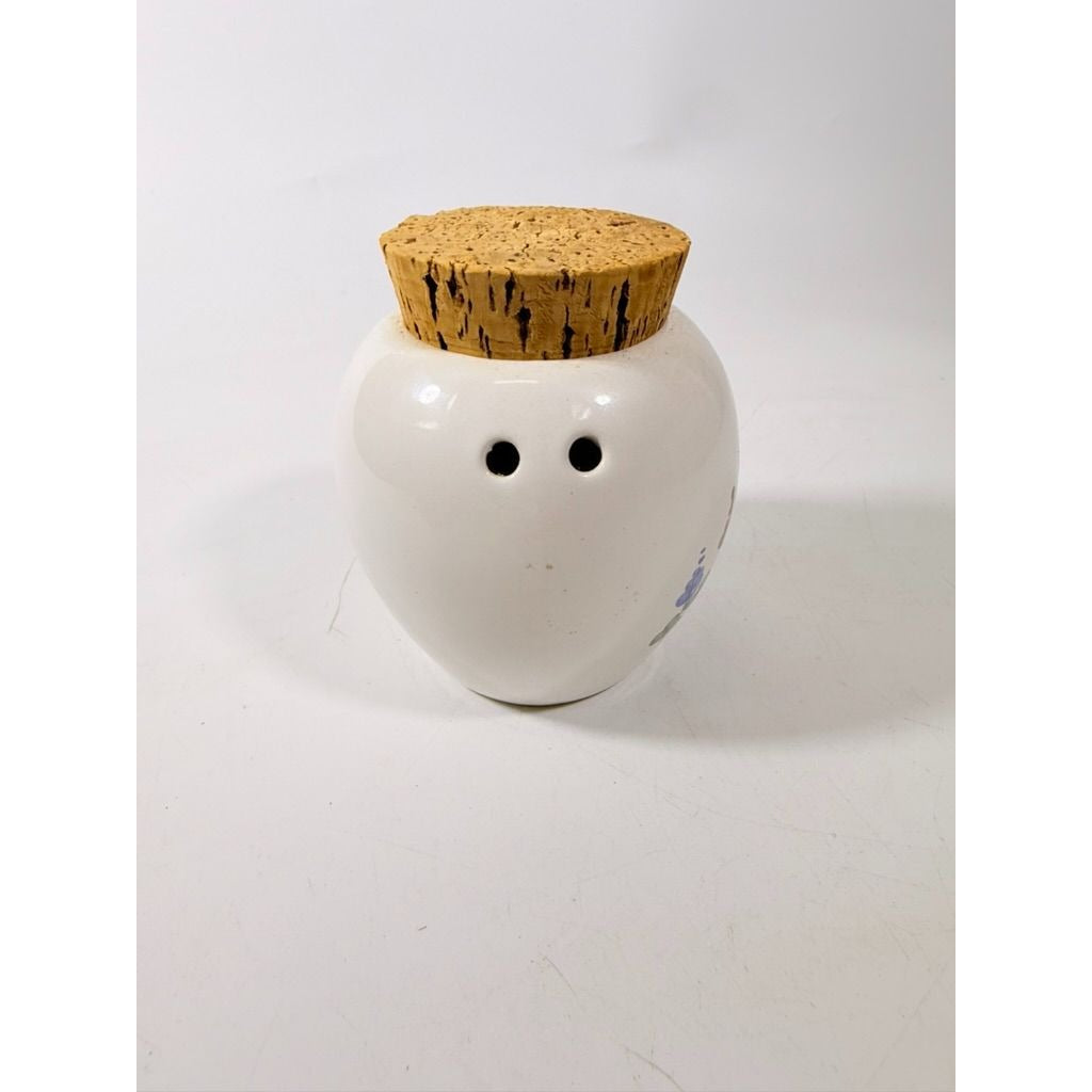 Emerson Creek Pottery Pot Porrie Jar with Cork Top Bunny Flowers Studio Pottery
