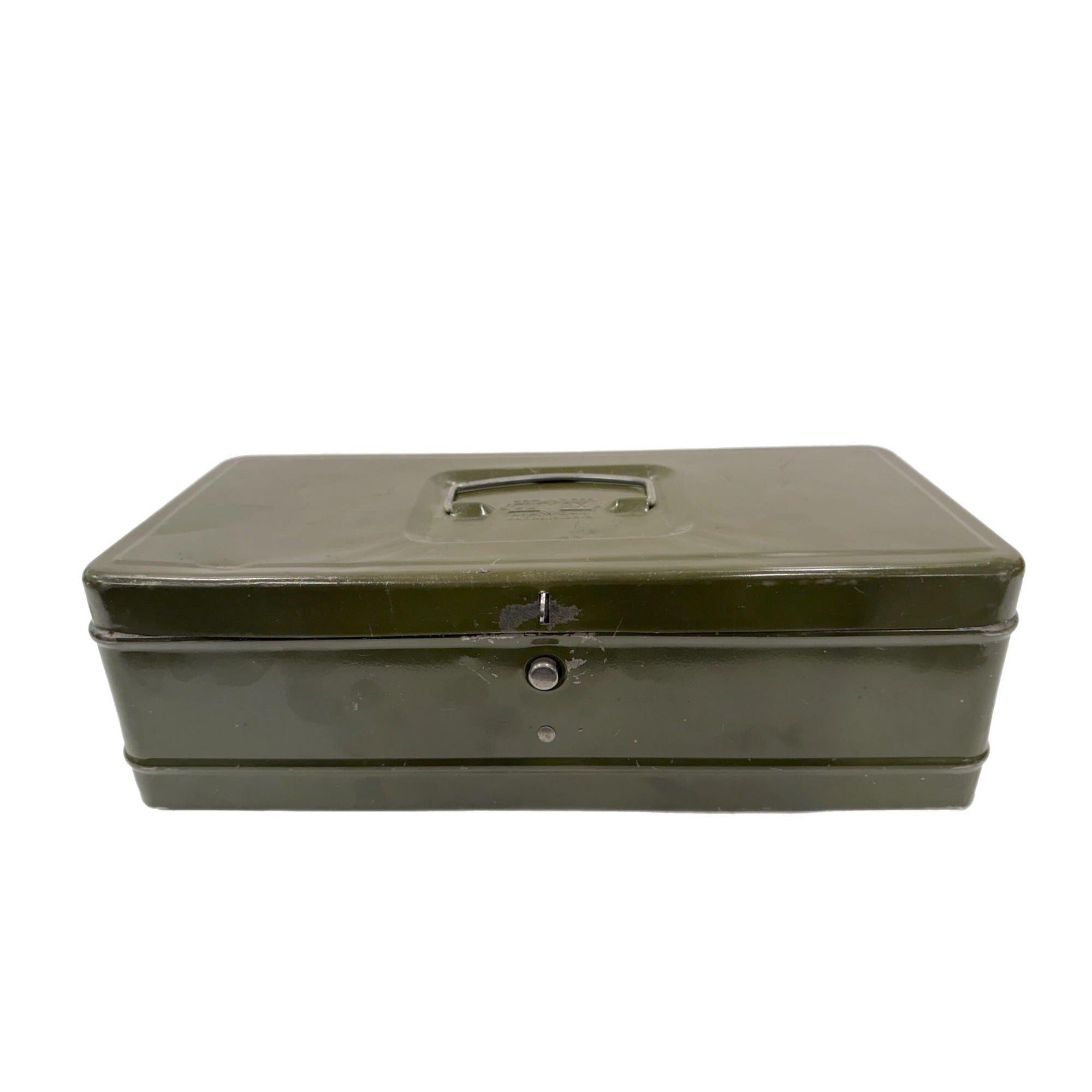 Vintage | Military Green "Climax" Tackle / Tool Box - Hamilton Metal Products Co. | Gifts for him | Storage Box | Cottage Core Grandpa Core