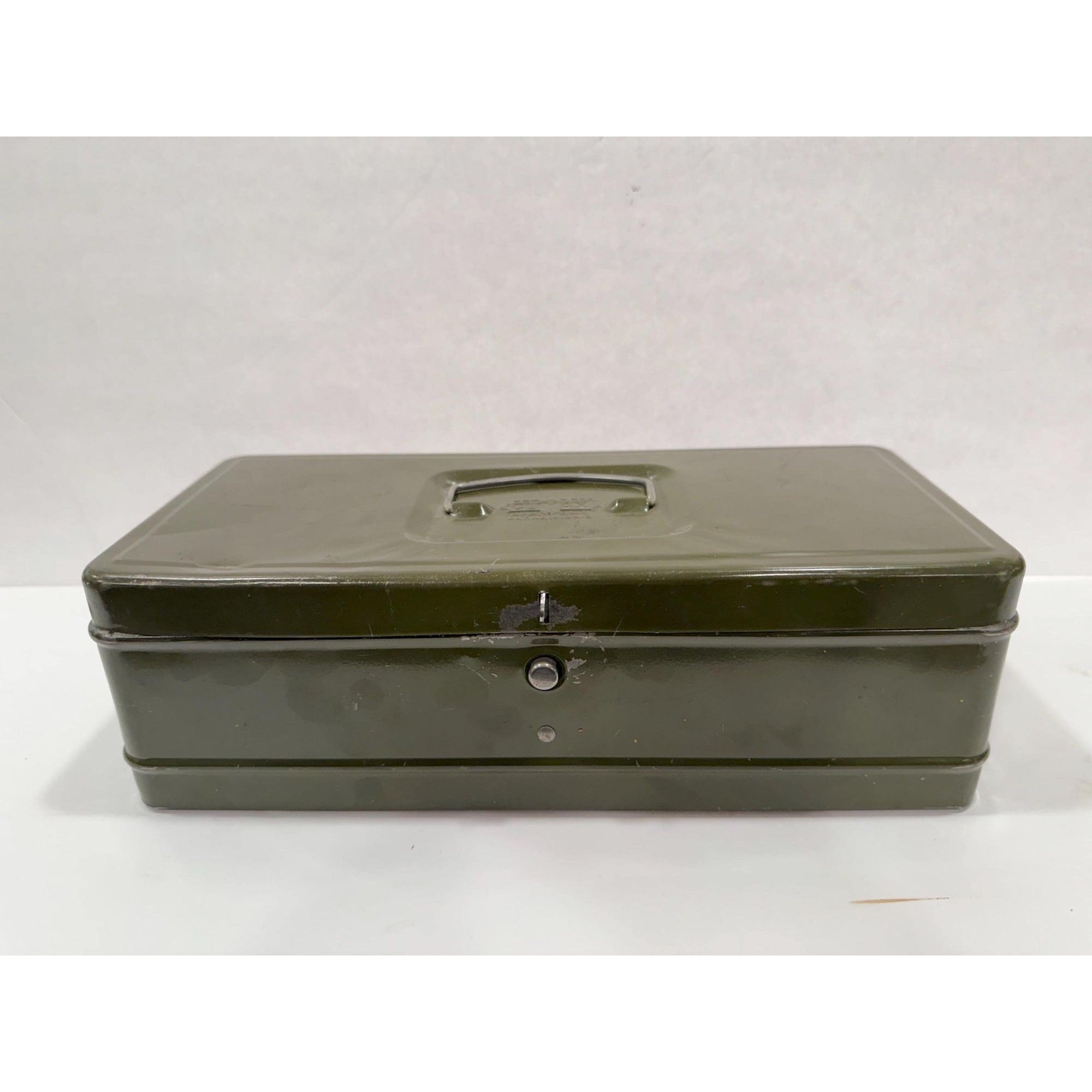 Vintage | Military Green "Climax" Tackle / Tool Box - Hamilton Metal Products Co. | Gifts for him | Storage Box | Cottage Core Grandpa Core