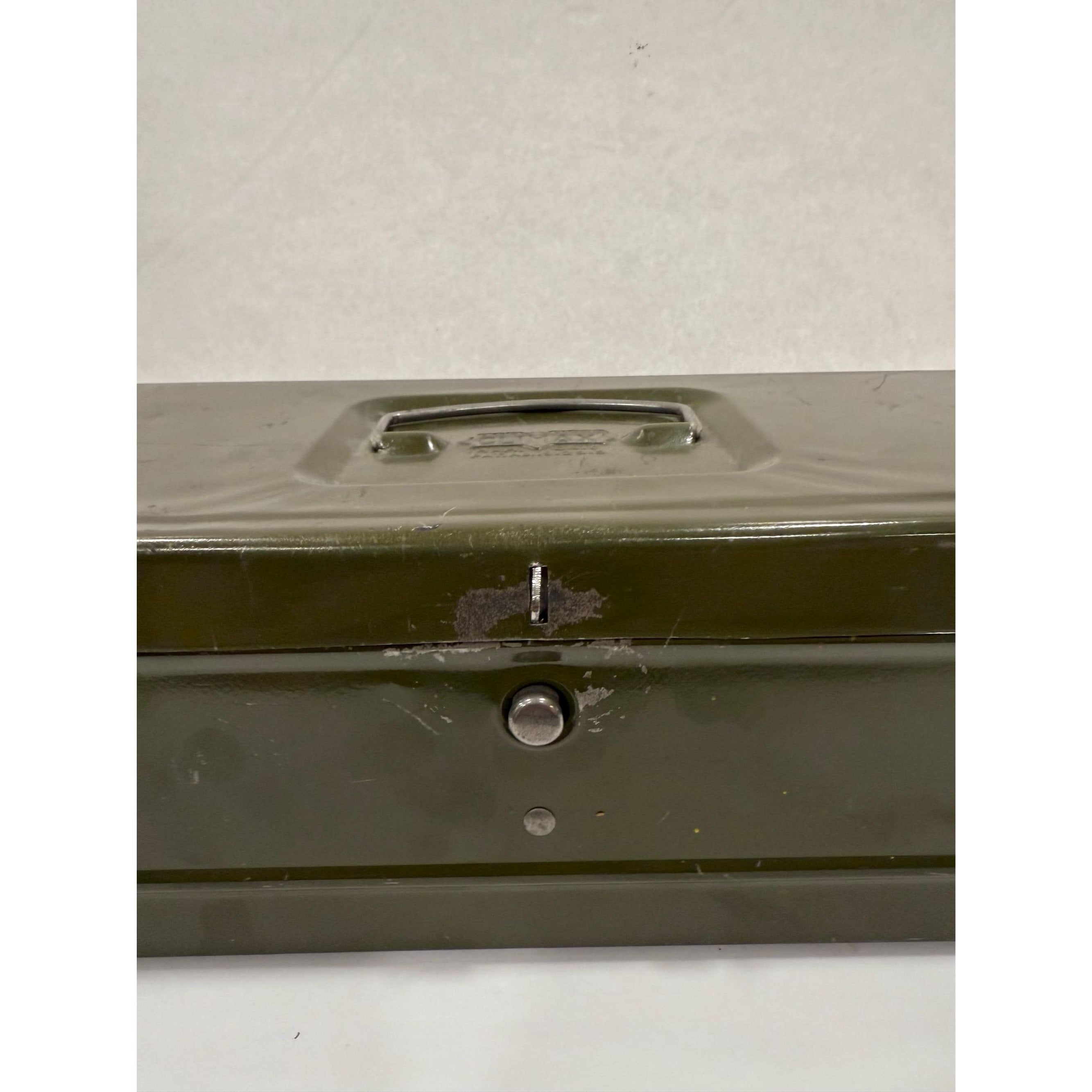 Vintage | Military Green "Climax" Tackle / Tool Box - Hamilton Metal Products Co. | Gifts for him | Storage Box | Cottage Core Grandpa Core