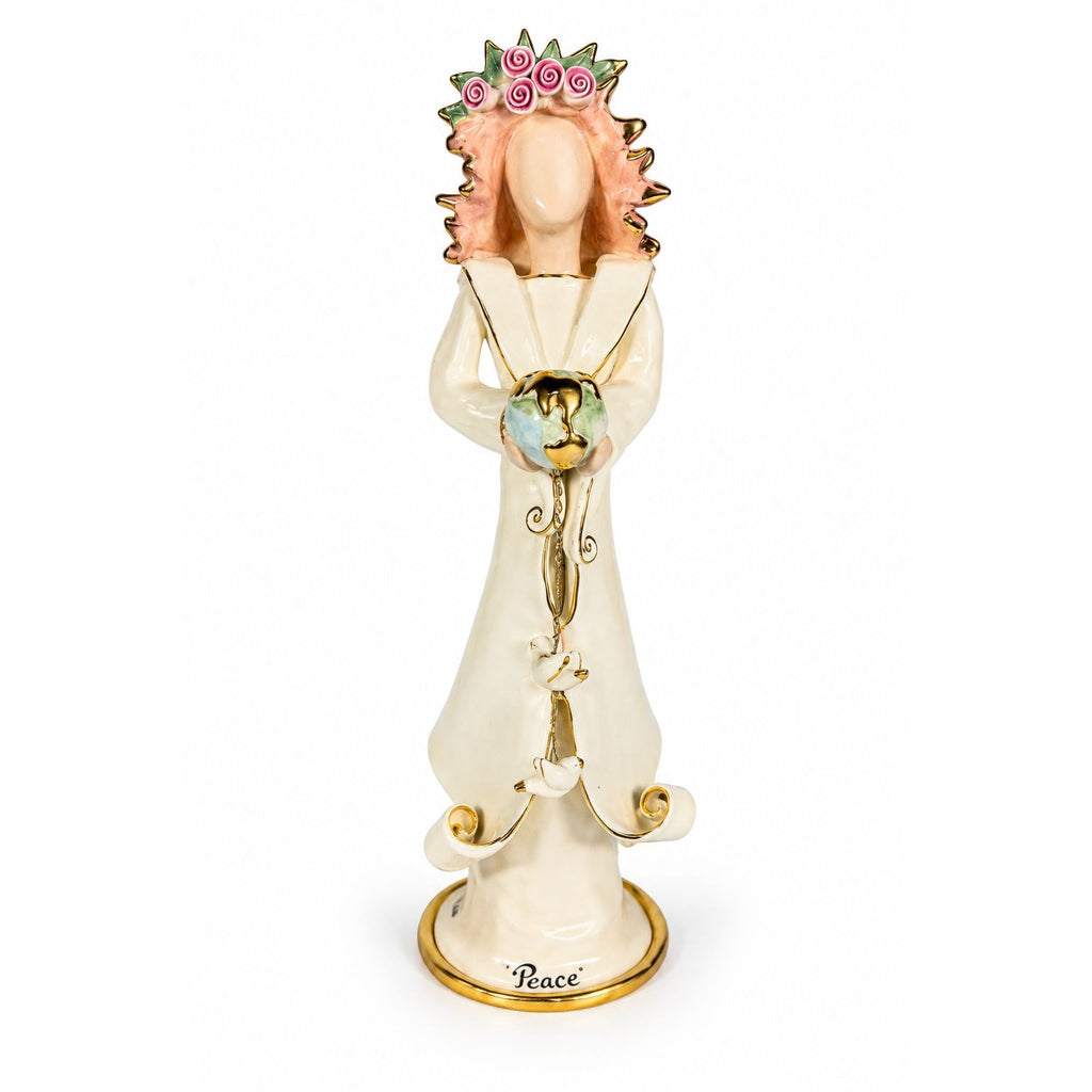 Candle Holder Blue Sky Clayworks Heather Goldminc Peace Angel Figurine 2001 911 Memorial Vintage Collectible Hand Painted