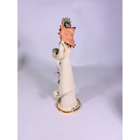 Candle Holder Blue Sky Clayworks Heather Goldminc Peace Angel Figurine 2001 911 Memorial Vintage Collectible Hand Painted