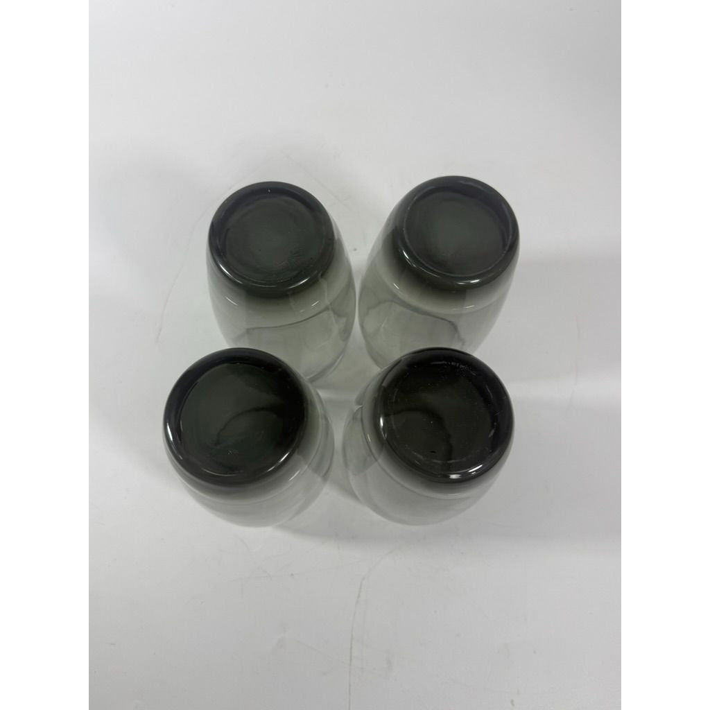 Drinking Glasses Tea Water Set 4  Libbey Classic Smoke Tempo Set  Mid Century Drinkware Barware Brown Gray Smoky Retro Replacement Glassware