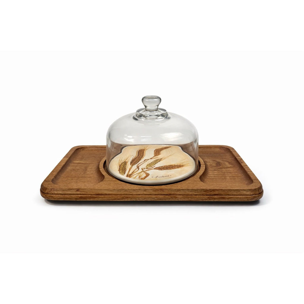 Serving Tray Vintage Goodwood Cheese Board Dome Harvest Wheat Teak Charcuterie Board Tile Enlay Kitchen Cooking Hostess Mid Century Retro