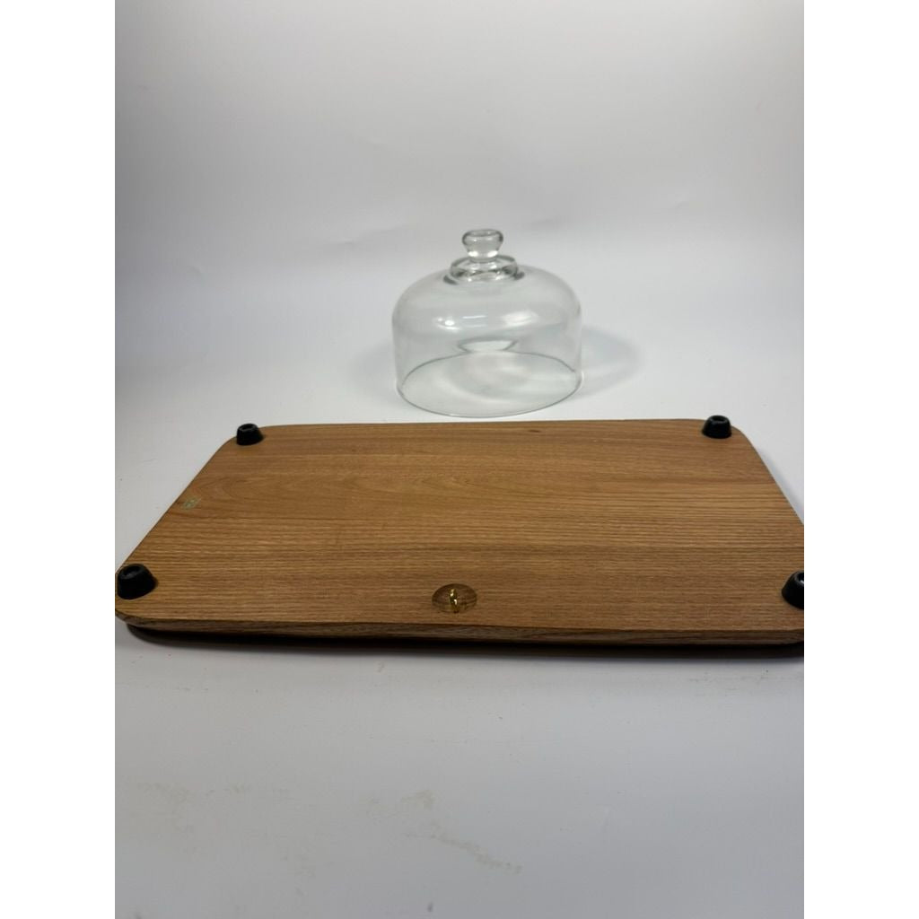 Serving Tray Vintage Goodwood Cheese Board Dome Harvest Wheat Teak Charcuterie Board Tile Enlay Kitchen Cooking Hostess Mid Century Retro