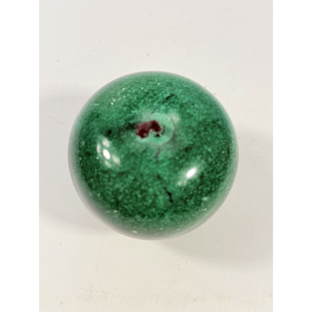 Paperweight Marble Apple Green Fruit Paper weight Polished Solid Natural Stone Realistic Stem Teacher Gift Office Home Kitchen Decor