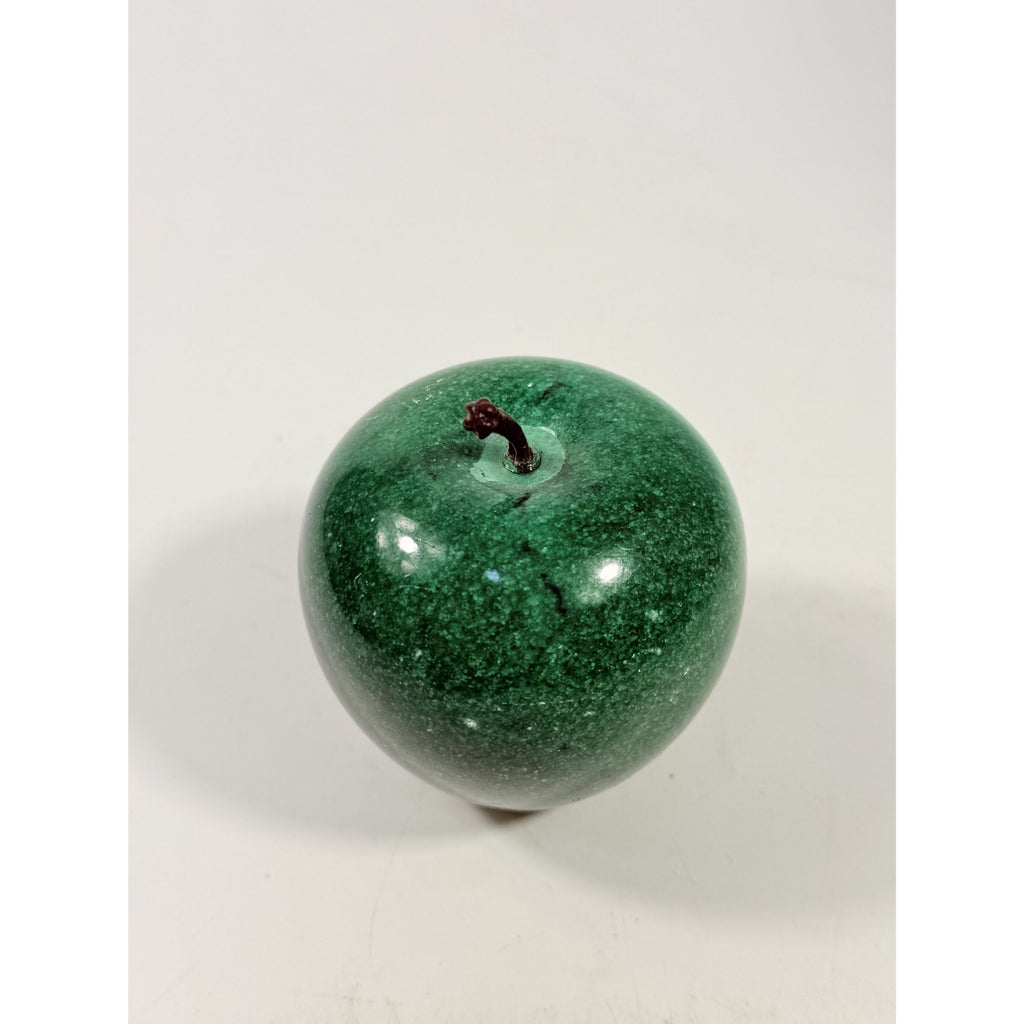 Paperweight Marble Apple Green Fruit Paper weight Polished Solid Natural Stone Realistic Stem Teacher Gift Office Home Kitchen Decor