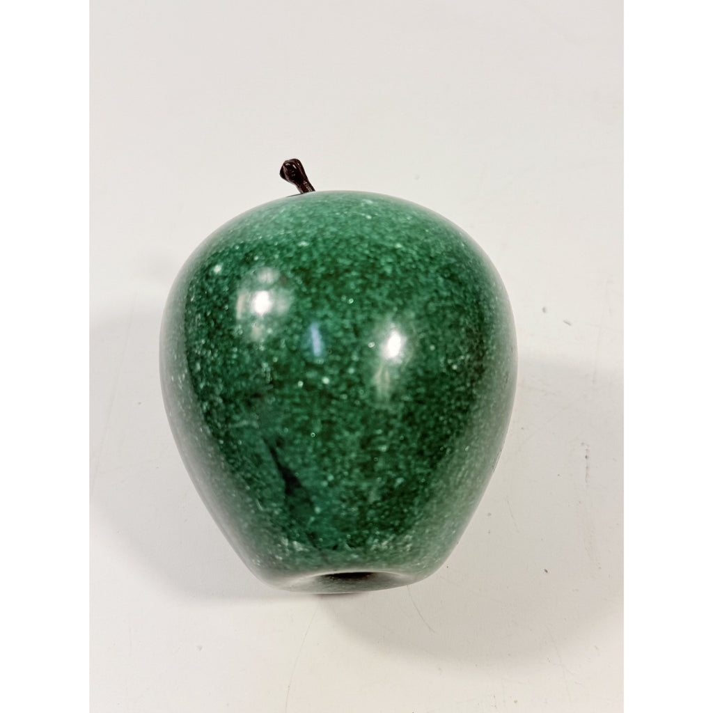 Paperweight Marble Apple Green Fruit Paper weight Polished Solid Natural Stone Realistic Stem Teacher Gift Office Home Kitchen Decor