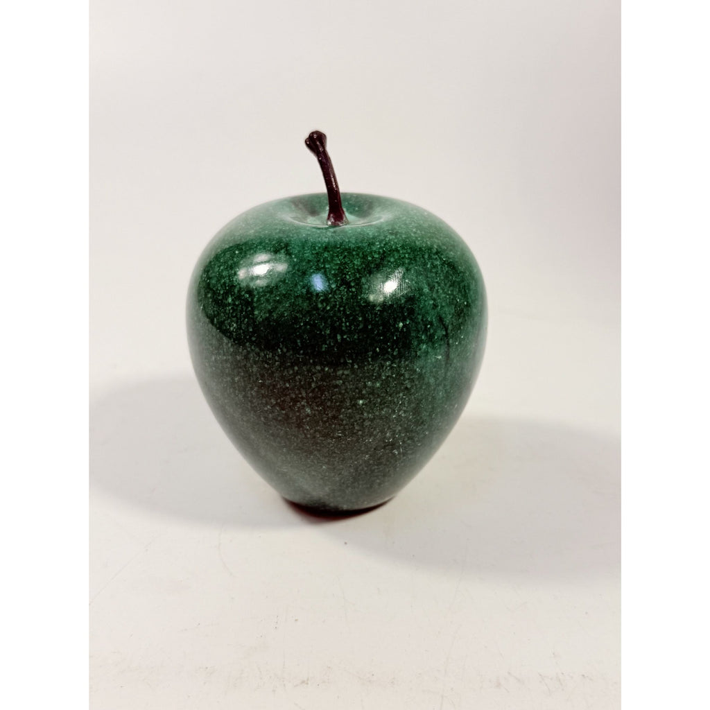 Paperweight Marble Apple Green Fruit Paper weight Polished Solid Natural Stone Realistic Stem Teacher Gift Office Home Kitchen Decor